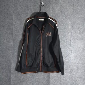 CAVI Tracksuit Jacket Mens Black Size XL Full Zip Sports Performance Solid Logo